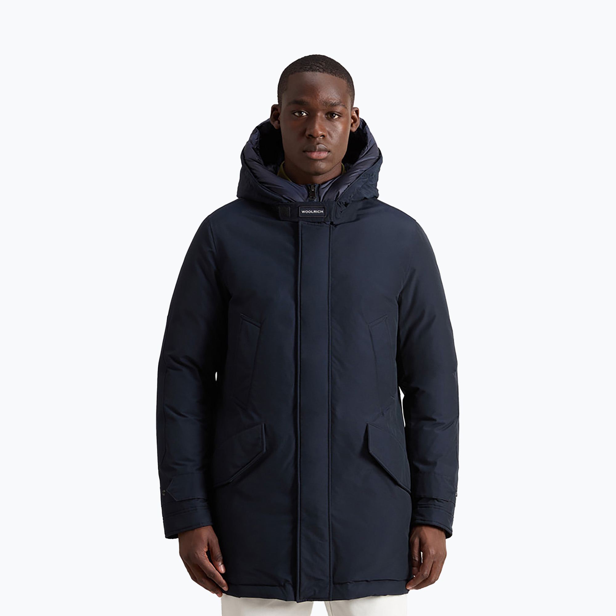 Herren Woolrich Polar Parka mit hohem Kragen melonenblau (Polar High Collar Parka CFWOOU0487MRUT0001)