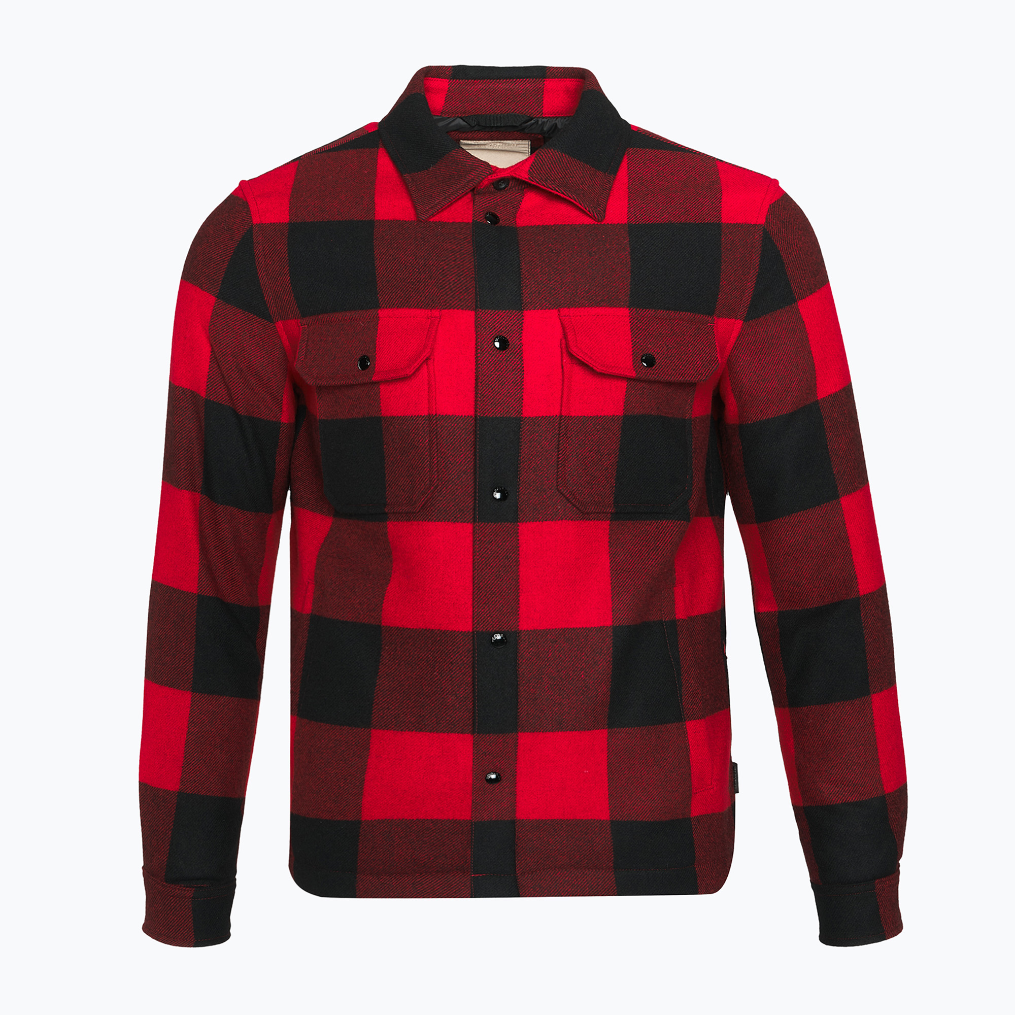 Herren Woolrich Alaskan Wool Check Overshirt anthrazit büffel rot büffel (Alaskan Wool Check Overshirt CFWOOS0159MRUT3046)