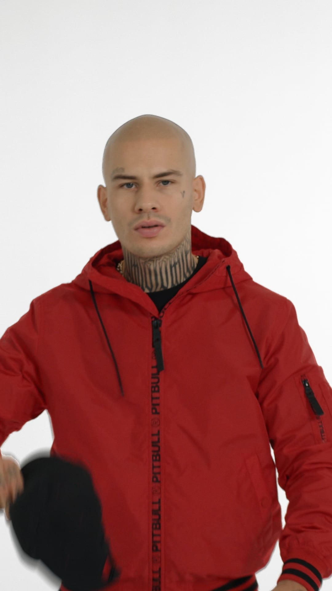 Herren Pitbull West Coast Overpark Kapuzenjacke rot