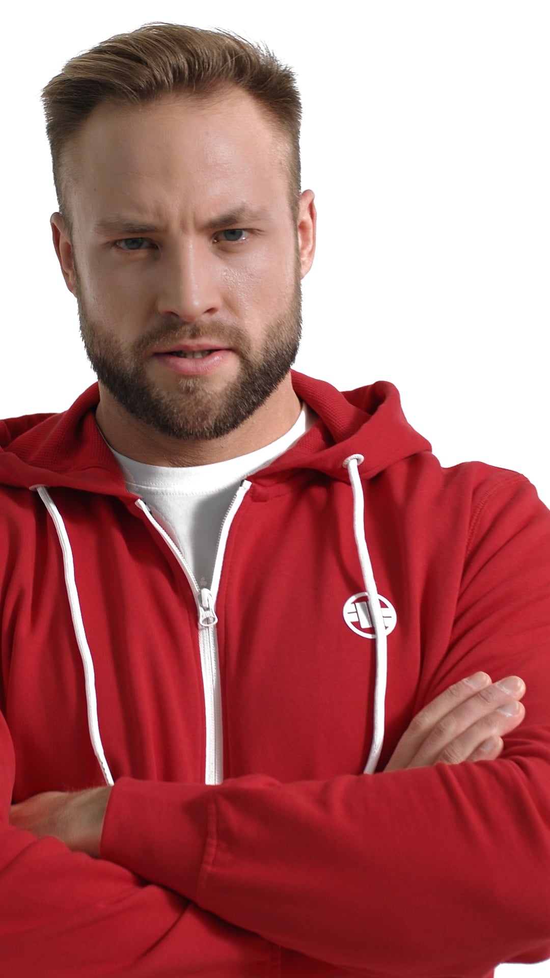 Sweatshirt für Männer Pitbull West Coast Stafford Hooded off white