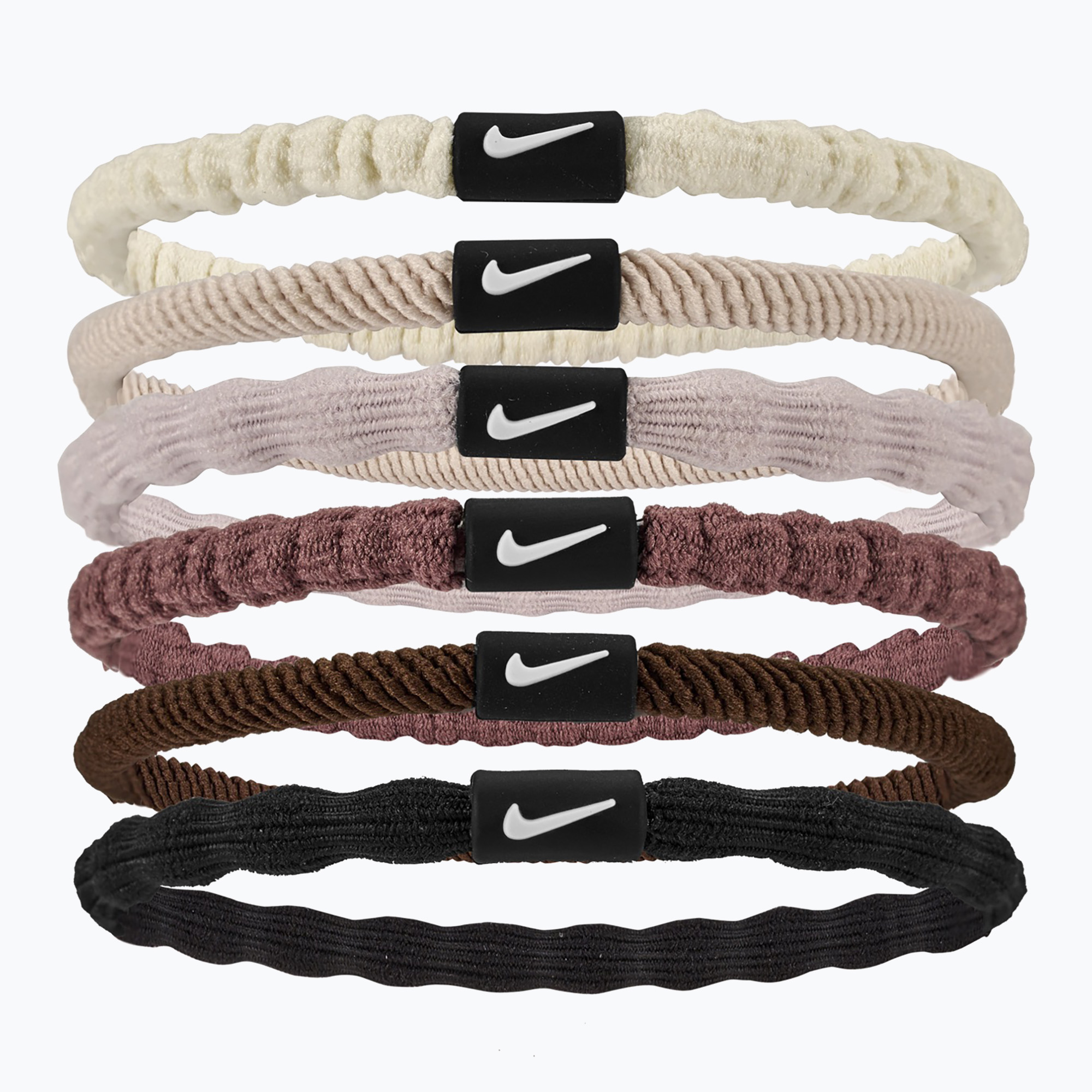 Haargummis Nike Flex Hair Tie 6 Stk. sail/lt orewood brn/white (Flex Hair Tie N1009194-140)