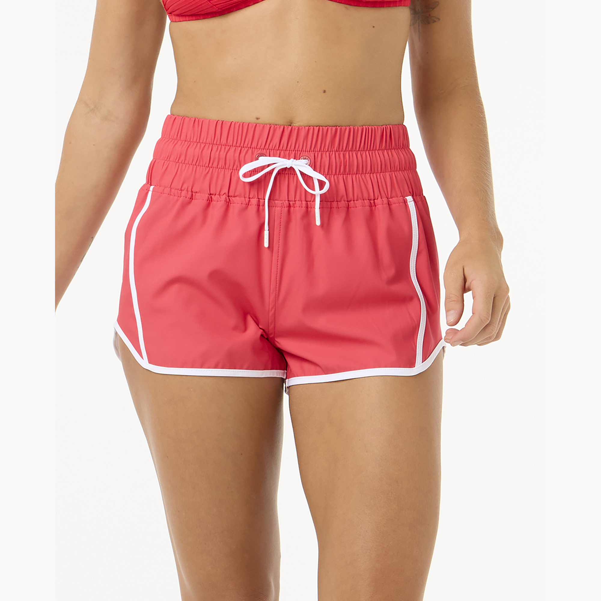 Damen Rip Curl hohe Taille Retro Volley 3" schwimmen Shorts Hibiskus rot (High Waist Retro Volley 3" 01QWBO)