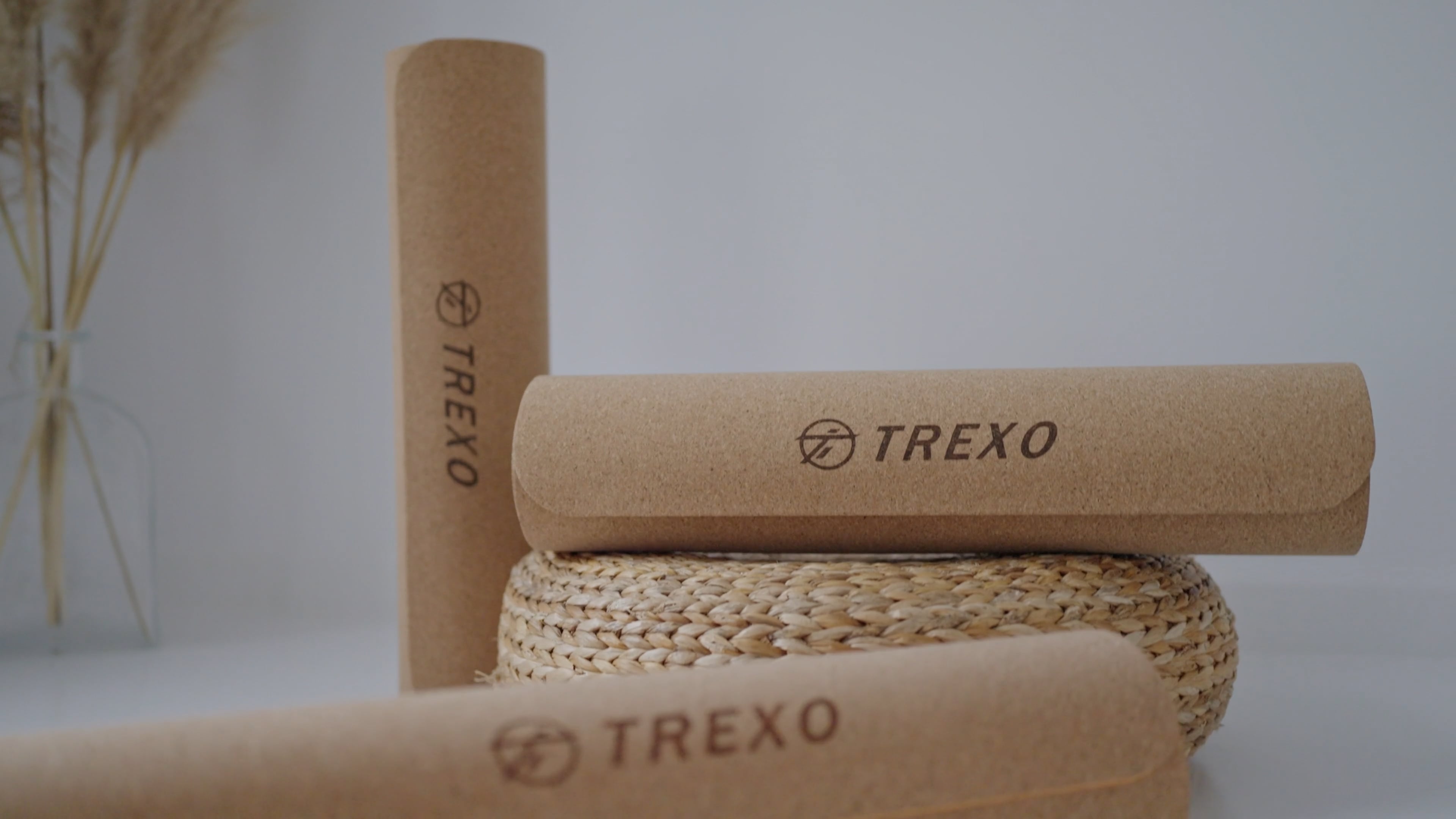TREXO Yoga-Matte TPE-Kork 6 mm orange YM-C01P