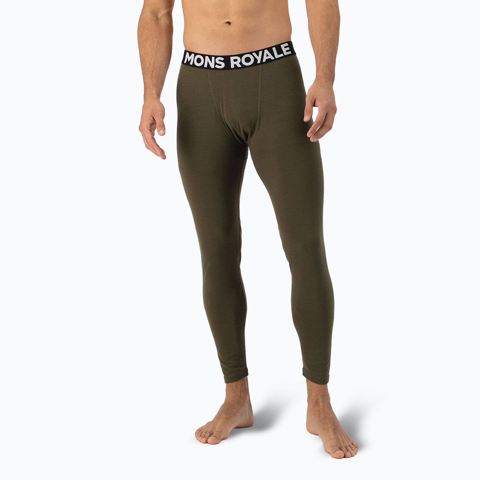 Thermoaktive Hose Herren Mons Royale Cascade Merino Base Layer dark olive (Cascade Merino Base Layer 100502-1169-299)