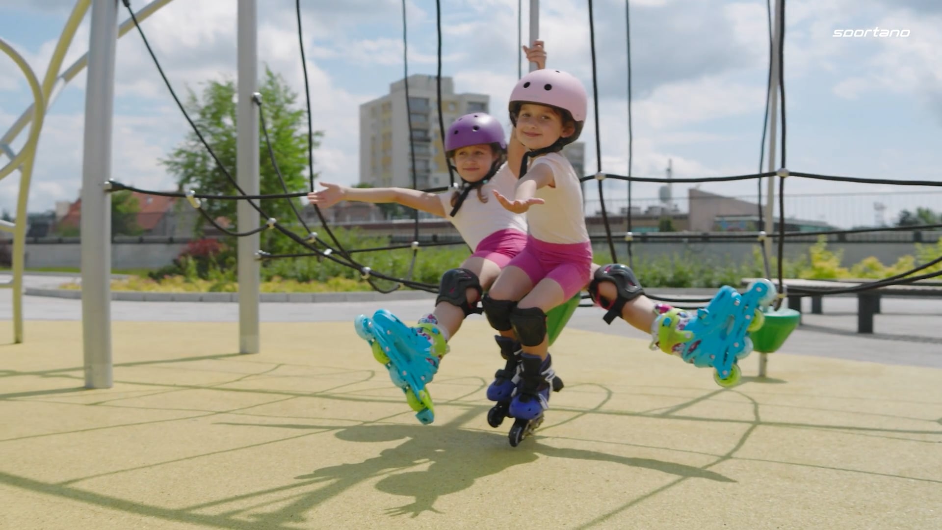 ATTABO 2-in-1 Schlittschuhe für Kinder Kylo rosa