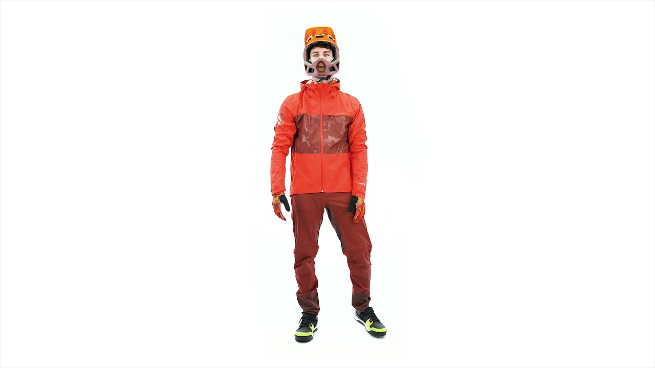 Fahrradjacke Herren Endura Singletrack II Waterproof orange harvest