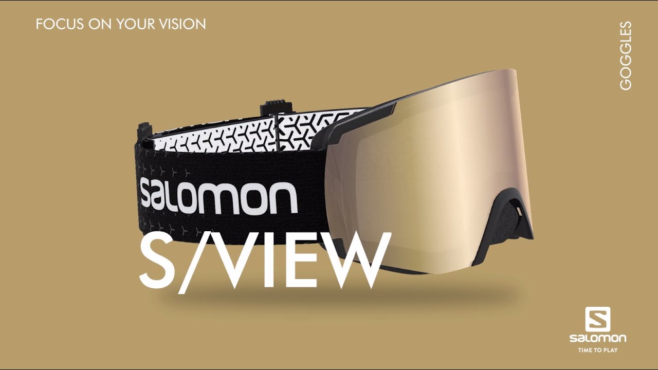 Skibrille Salomon S/View black brand/mid red L411531
