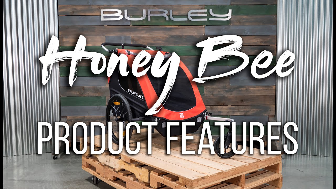 Burley Honey Bee roter zweisitziger Fahrradanhänger BU-949209