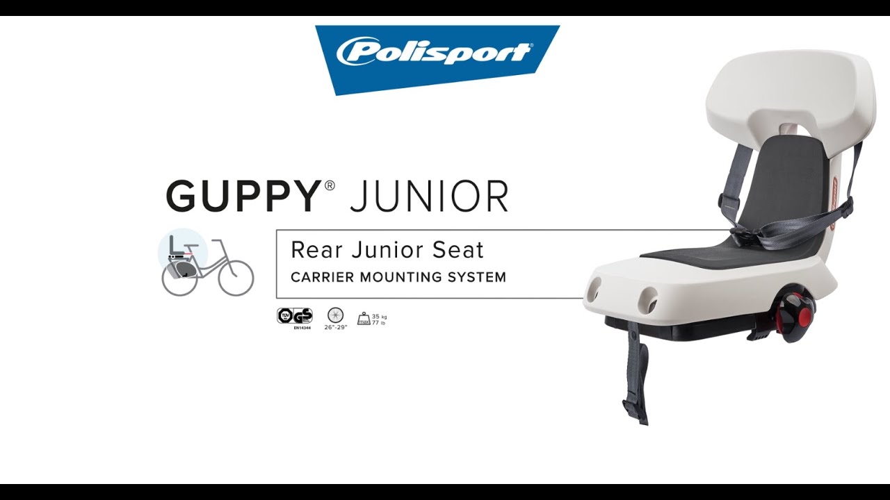 Polisport Guppy Junior CFS Gepäckträger Fahrradsitz grau FO 8636100012