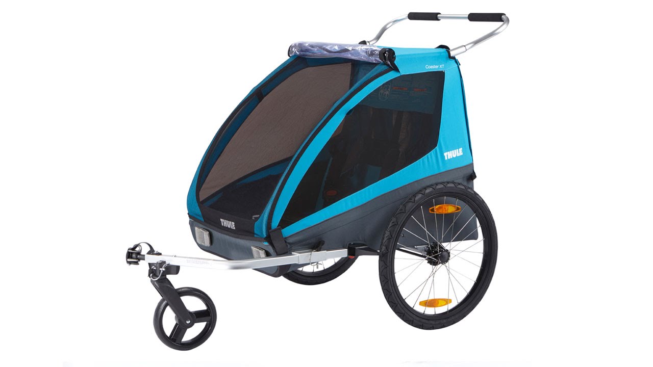 Thule Coaster XT Fahrradanhänger+Kinderwagen zweisitzig grün 10101820