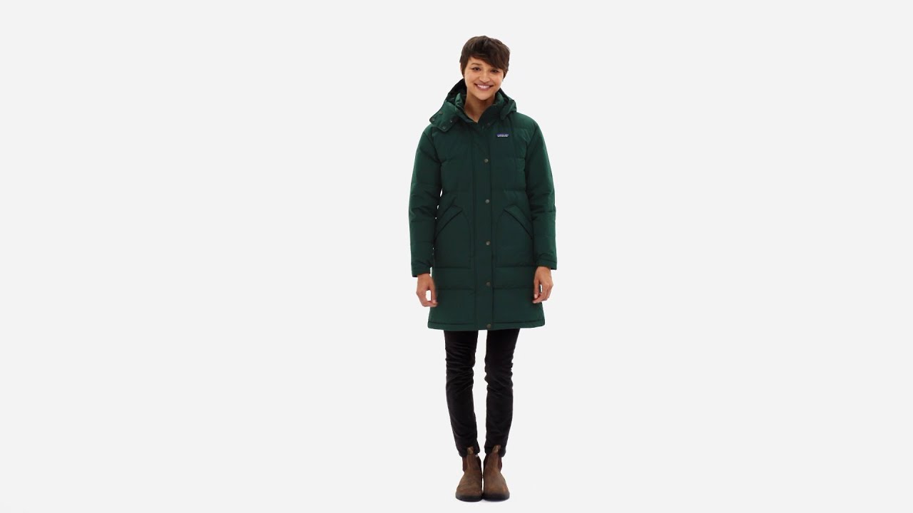 Women's Patagonia Downdrift Parka Daunenmantel nouveau grün