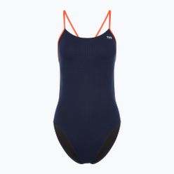 Einteiliger Damen-Badeanzug TYR Hexa Cutoutfit navy/orange