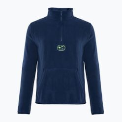 Herren Nike Swoosh Air Polar Fleece Half Zip Top midnight navy/ volt