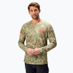 Herren Endura Grid Floral Ltd Radfahren Longsleeve Tweed grün