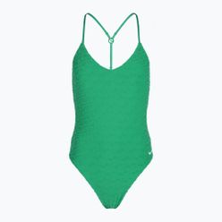 Einteiliger Damen-Badeanzug Nike Swoosh Link Y-Back Stadium grün