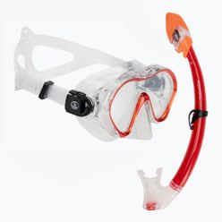 Kinderschnorchelset AQUASTIC Minke Maske + Schnorchel rot